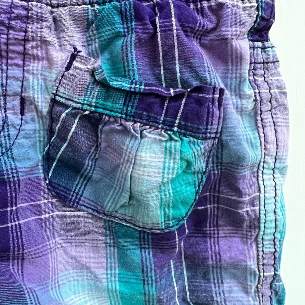 🎉HP🎊 NWOT The Children’s Place 2T Purple & Green Plaid Girls Shorts